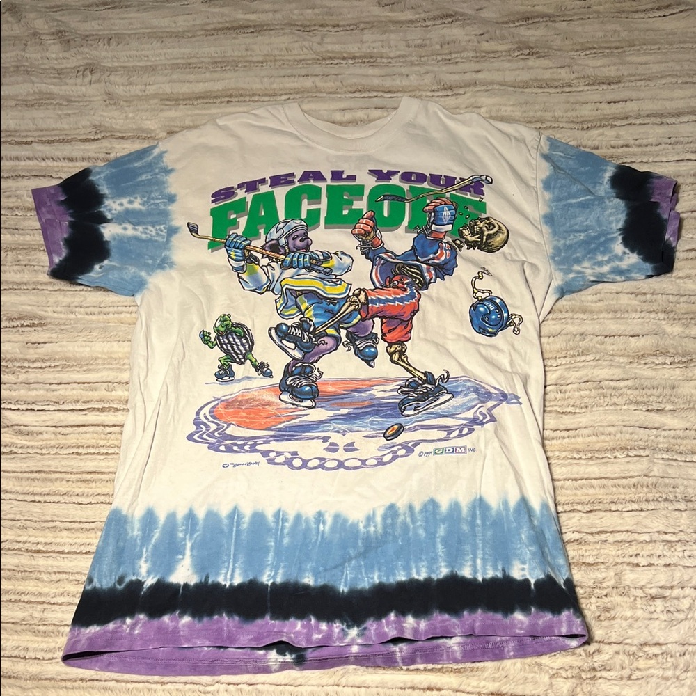 Liquid Blue Cream and Purple T-Shirt